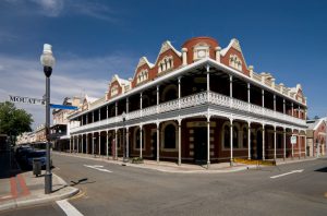The beautiful historic buildings of the bustling port town of Fremantle in Western Australia.